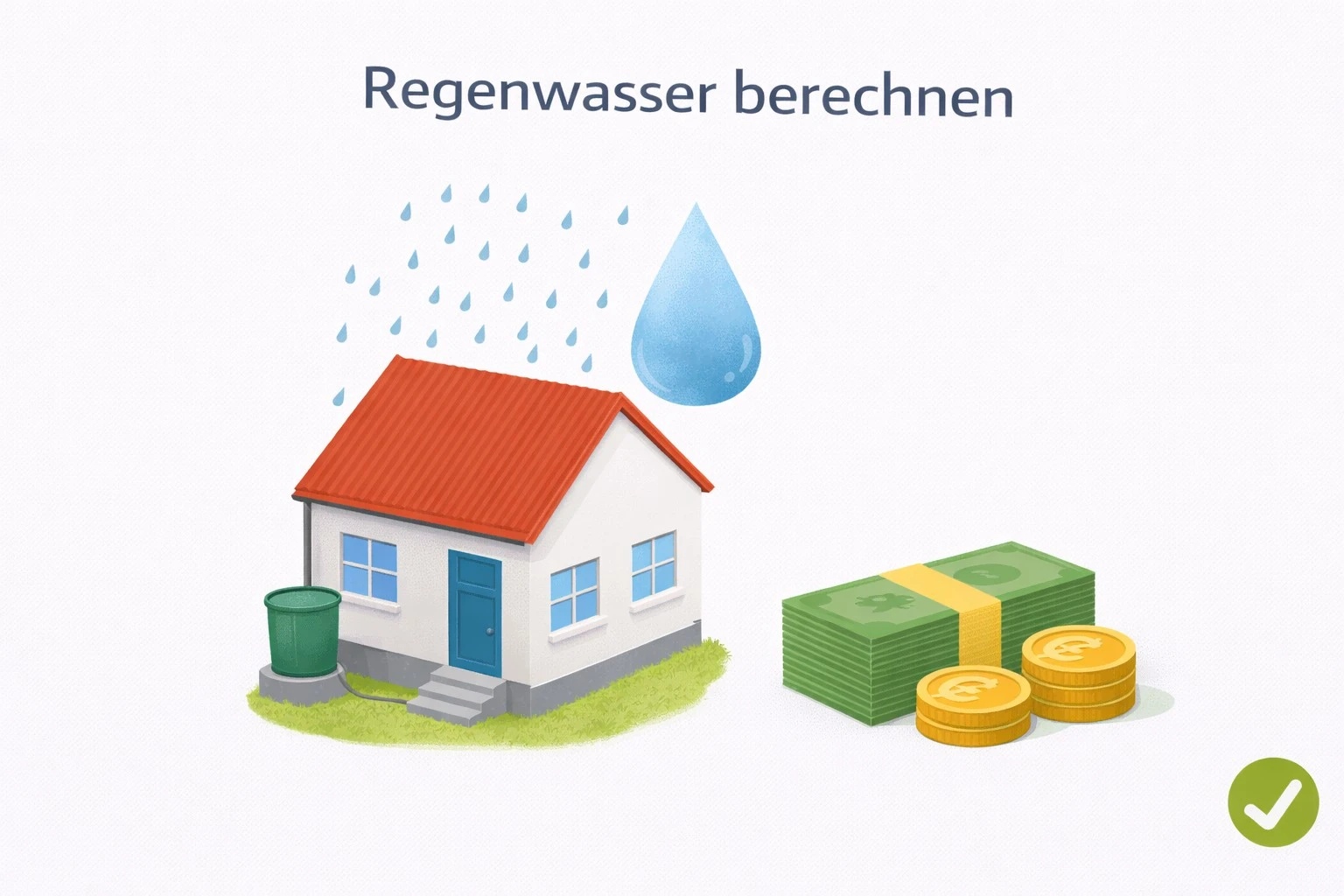 Regenwasser berechnen - Dachfläche & Ertrag
