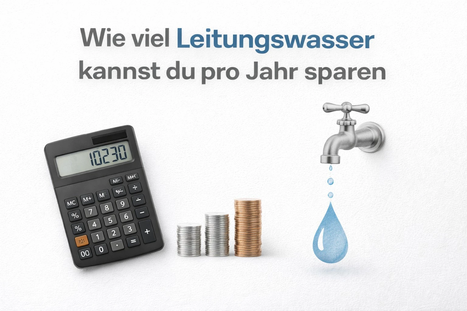 Wie viel Leitungswasser kannst du pro Jahr sparen