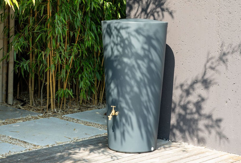 Regentonne Rainbowl 210 Liter betongrau