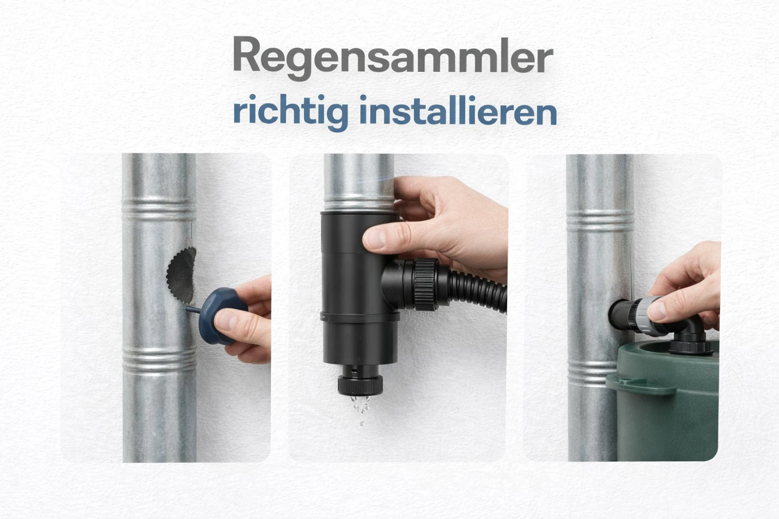 Regensammler richtig installieren