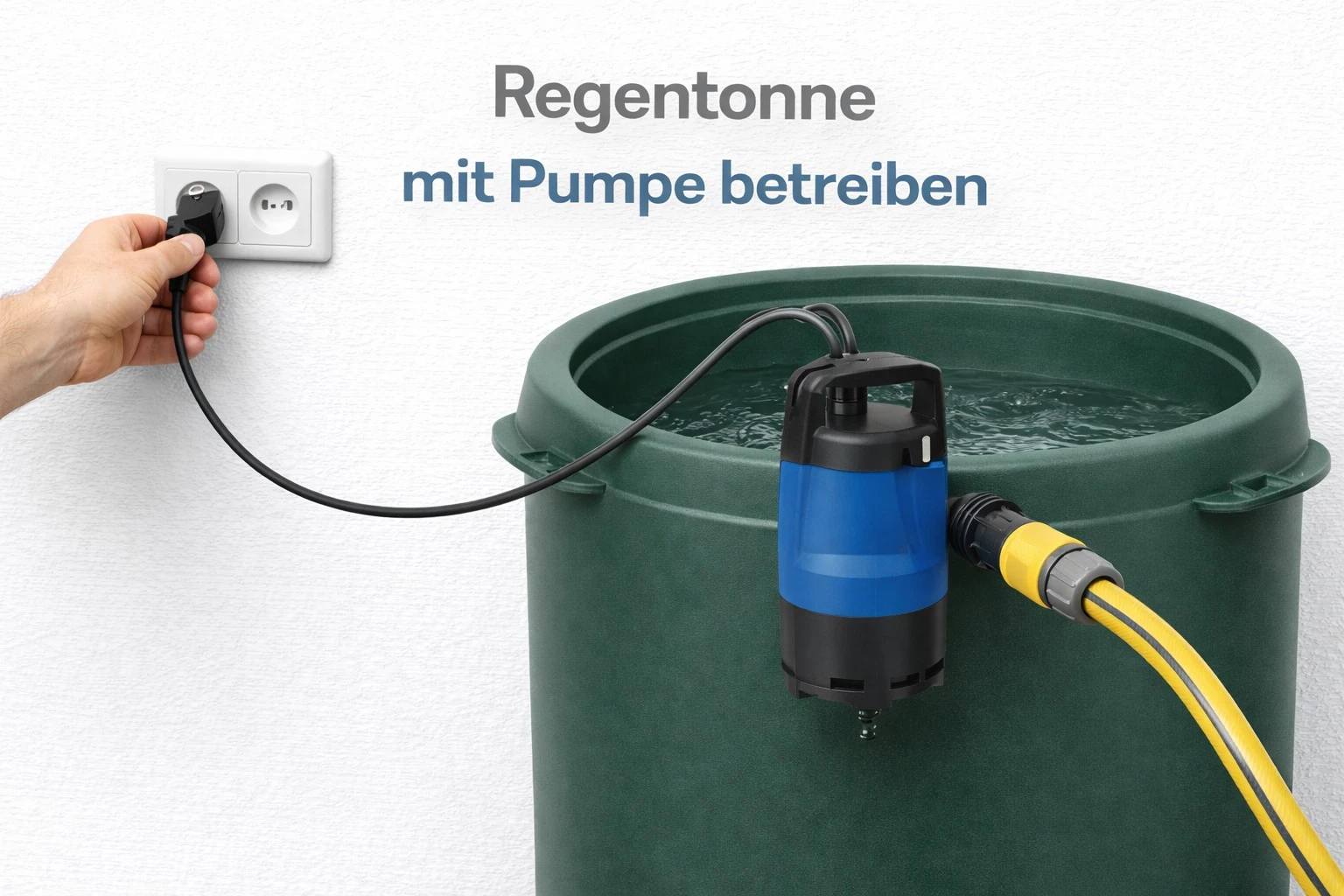 Regentonne mit Pumpe betreiben
