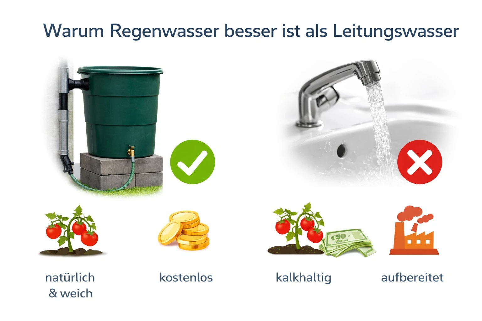 Warum Regenwasser besser ist als Leitungswasser